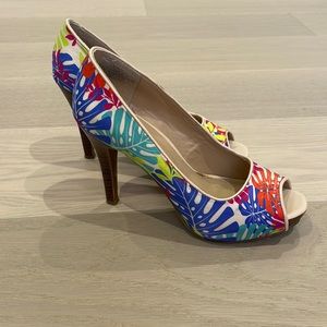 Colourful high heel shoes